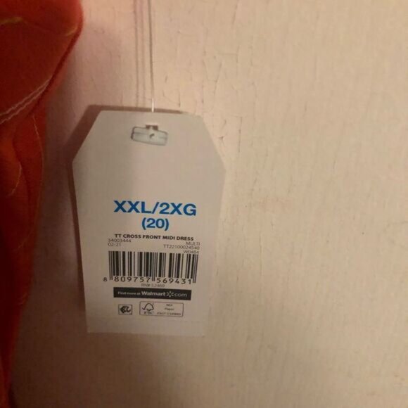 Womens 2X Orange Sundress NWT - Picture 2 of 6